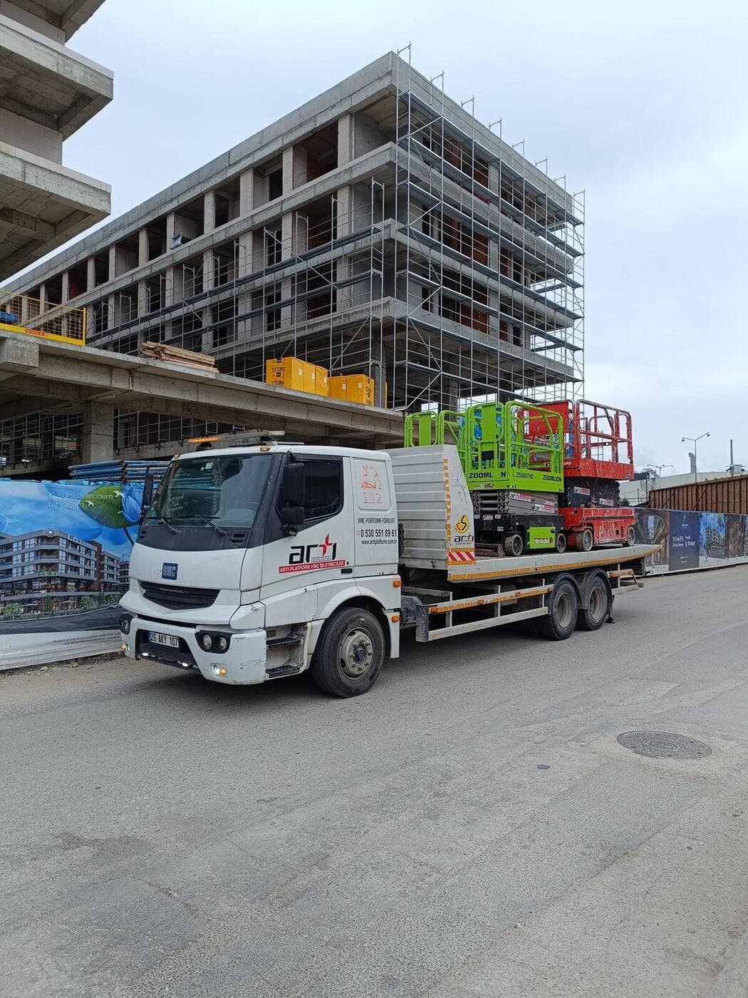 Saha teslimatı için araç yükleme